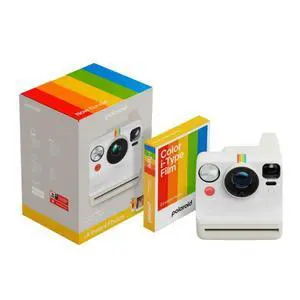 Now Generation 3 Analog Instant Camera Bundle (White) | Two-Lens Autofocus System, Color Film 8 Photos Now Generation 3 Analog Instant Camera Bundle (White) | Two-Lens Autofocus System, Color Film 8 Photos