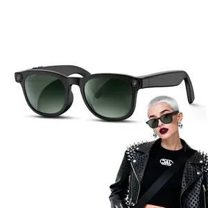 Latest AI Smart Glasses with 4K Camera Hands-Free Video Recording, Open-Ear Audio & Wireless Connection for Vlog, Driving, Outdoor, Daily Life,Midnight Black Latest AI Smart Glasses with 4K Camera Hands-Free Video Recording, Open-Ear Audio & Wireless Connection for Vlog, Driving, Outdoor, Daily Life,Midnight Black