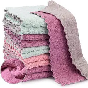Bessrung 20 Packs Kitchen Cloth Dish Towels, Nonstick Oil Fast Drying Washcloths, Premium Dish Cloths for Kitchen, Car, Bathroom Cleaning, Reusable Highly Absorbent Cleaning Clothes, Mix-Colors Bessrung 20 Packs Kitchen Cloth Dish Towels, Nonstick Oil Fast Drying Washcloths, Premium Dish Cloths for Kitchen, Car, Bathroom Cleaning, Reusable Highly Absorbent Cleaning Clothes, Mix-Colors