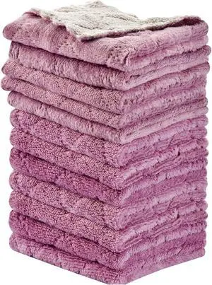 OstWony 12PCS Kitchen Towels Dish Cloths, Reusable Cleaning Rags 10x6in OstWony 12PCS Kitchen Towels Dish Cloths, Reusable Cleaning Rags 10x6in