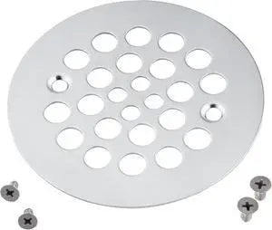 Artiwell 4-1/4 Shower Strainer Drain Trim Set, Screw-in Shower Strainer Drain Cover, Plastic-Oddities Style Replacement Strainer Grid,Machine & Self-Tapping Screws Included (Chrome Plated) Artiwell 4-1/4 Shower Strainer Drain Trim Set, Screw-in Shower Strainer Drain Cover, Plastic-Oddities Style Replacement Strainer Grid,Machine & Self-Tapping Screws Included (Chrome Plated)