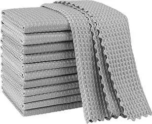 AIDEA Microfiber Glass Cleaning Cloth-12PK,Magic Cleaning Cloth Grey 11×11" AIDEA Microfiber Glass Cleaning Cloth-12PK,Magic Cleaning Cloth Grey 11×11"