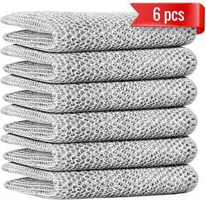 6pcs Double Layer Multifunctional Non-Scratch Wire Dishcloth, Multipurpose Wire Dishwashing Rags Wire Cleaning Cloths Wire Dish Towels for Sinks, Pots, Pans, Counters and Cooktops in the Kitchen 6pcs Double Layer Multifunctional Non-Scratch Wire Dishcloth, Multipurpose Wire Dishwashing Rags Wire Cleaning Cloths Wire Dish Towels for Sinks, Pots, Pans, Counters and Cooktops in the Kitchen