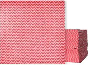 Disposable Dish Cloths, Red Absorbent Cleaning Towels, 50 Count Disposable Dish Cloths, Red Absorbent Cleaning Towels, 50 Count