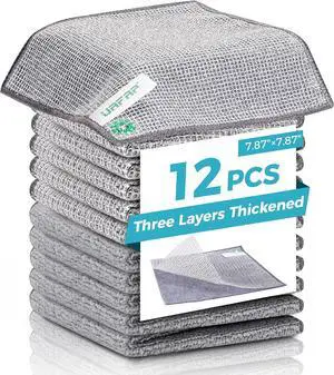 12pcs Upgrade 2-Layer Non-Scratch Steel Wool Dish Rags for Washing Dishes 12pcs Upgrade 2-Layer Non-Scratch Steel Wool Dish Rags for Washing Dishes
