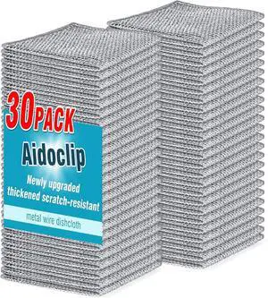 Aidoclip 30PCS Non Scratch Steel Wool Dishcloth Scrubber Pads Kitchen Set Aidoclip 30PCS Non Scratch Steel Wool Dishcloth Scrubber Pads Kitchen Set