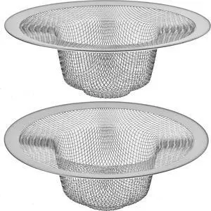 2 Pack - 4.5" Top / 3" Mesh Basket - Kitchen Sink Drain Strainer Stainless Steel Large Food Catcher. Fast Flow and Effective Full Mesh Basket 2 Pack - 4.5" Top / 3" Mesh Basket - Kitchen Sink Drain Strainer Stainless Steel Large Food Catcher. Fast Flow and Effective Full Mesh Basket