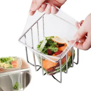 WYIRONG 200 PCS Large Kitchen Disposable Mesh Sink Strainer Bag for Meshmate Waste Rack, Sink Strainer Elastic Anti-Clogging Sink Drain Strainer Collecting Kitchen Food Waste Garbage WYIRONG 200 PCS Large Kitchen Disposable Mesh Sink Strainer Bag for Meshmate Waste Rack, Sink Strainer Elastic Anti-Clogging Sink Drain Strainer Collecting Kitchen Food Waste Garbage