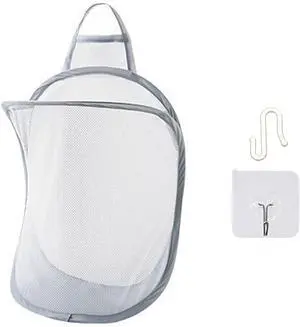 Mesh Collapsible Small Wall Laundry BasketsHanging Laundry Hamperfor Hotel, University Dormitory Use by HHSSALIN (1, CLASSIC) Mesh Collapsible Small Wall Laundry BasketsHanging Laundry Hamperfor Hotel, University Dormitory Use by HHSSALIN (1, CLASSIC)