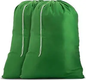 Handy Laundry Nylon XL - Large Capacity with Locking Drawstring, Machine Washable, Fits Laundry Baskets or Hampers, Holds 3 Loads of Clothes - Green (Pack of 2) Handy Laundry Nylon XL - Large Capacity with Locking Drawstring, Machine Washable, Fits Laundry Baskets or Hampers, Holds 3 Loads of Clothes - Green (Pack of 2)