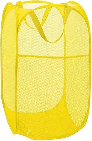 Larpur Pop Up Laundry Hamper Collapsible Mesh Laundry Basket with Pocket Larpur Pop Up Laundry Hamper Collapsible Mesh Laundry Basket with Pocket