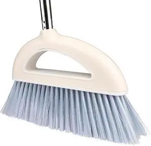 Angle Broom for Hardwood Floors - Soft Bristled Indoor & Kitchen Broom (Light Pink) Angle Broom for Hardwood Floors - Soft Bristled Indoor & Kitchen Broom (Light Pink)
