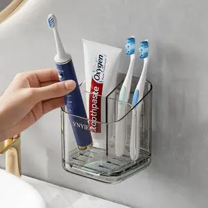 3 Slots Detachable Toothbrush Holders Wall Mounted for Bathrooms 3 Slots Detachable Toothbrush Holders Wall Mounted for Bathrooms