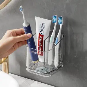 3 Slots Detachable Toothbrush Holders Wall Mounted for Bathrooms 3 Slots Detachable Toothbrush Holders Wall Mounted for Bathrooms