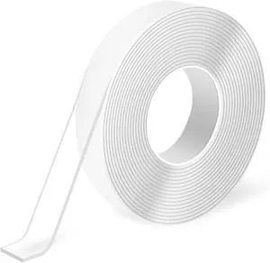 Art3d Traceless Double-Sided Foam Tape, 1/24" x 1/2" x 10', 1 Roll, Crystal Art3d Traceless Double-Sided Foam Tape, 1/24" x 1/2" x 10', 1 Roll, Crystal