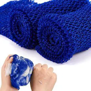 Shappy 2 Pcs African Net Sponge Exfoliating Net African Body Scrubber Bath Rag Washcloth Towel Shower Body Back Scrubber Skin Smoother for Daily Use or Stocking Stuffer (Blue) Shappy 2 Pcs African Net Sponge Exfoliating Net African Body Scrubber Bath Rag Washcloth Towel Shower Body Back Scrubber Skin Smoother for Daily Use or Stocking Stuffer (Blue)
