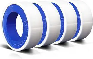 VOTMELL 4 Rolls 1/2 Inch(W) X 520 Inches(L) Teflon Plumbers Tape,Pipe Sealing & Plumbing Thread Tape,PTFE Water Sealant Seal for Shower Head,White VOTMELL 4 Rolls 1/2 Inch(W) X 520 Inches(L) Teflon Plumbers Tape,Pipe Sealing & Plumbing Thread Tape,PTFE Water Sealant Seal for Shower Head,White