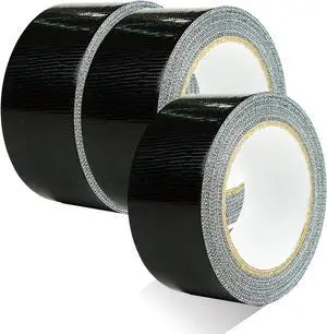 3-Pack Duct Tape Heavy Duty Black Waterproof, 66 Yards x 1.88 Inch Total Strong Adhesive Duct Tape No Residue Bulk for Home Use, DIY, Projects, Outdoor Repairs Tear by Hand 3-Pack Duct Tape Heavy Duty Black Waterproof, 66 Yards x 1.88 Inch Total Strong Adhesive Duct Tape No Residue Bulk for Home Use, DIY, Projects, Outdoor Repairs Tear by Hand