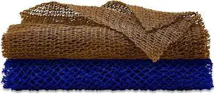 Shappy 2 Pcs African Net Sponge Exfoliating Net,Blue, Brown Shappy 2 Pcs African Net Sponge Exfoliating Net,Blue, Brown