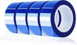 MEBMIK 4 Rolls 20mm x16m(52FT) Blue Heat Tape High Temperature Heat Resistant Tape Heat Transfer Tape for Heat Sublimation Press Vinyl,No Residue MEBMIK 4 Rolls 20mm x16m(52FT) Blue Heat Tape High Temperature Heat Resistant Tape Heat Transfer Tape for Heat Sublimation Press Vinyl,No Residue