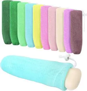 Boao 10 Pieces Mesh Soap Saver Bag Loofah for Bar, Exfoliating Shower Boao 10 Pieces Mesh Soap Saver Bag Loofah for Bar, Exfoliating Shower