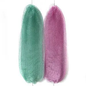African Net Sponge Authentic, 2 Pieces African Exfoliating Net Sponge with Knots, Quick-Drying Body Scrub Net, Bath Washcloth Loofah for Women and Men (Seafoam+Lavender Pink) African Net Sponge Authentic, 2 Pieces African Exfoliating Net Sponge with Knots, Quick-Drying Body Scrub Net, Bath Washcloth Loofah for Women and Men (Seafoam+Lavender Pink)
