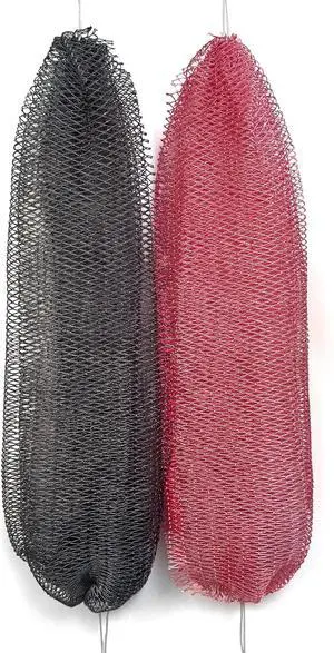 African Net Sponge Authentic, 2 Pieces African Exfoliating Net Sponge with Knots, Quick-Drying Body Scrub Net, Bath Washcloth Loofah for Women and Men (Gray+Rose Pink) African Net Sponge Authentic, 2 Pieces African Exfoliating Net Sponge with Knots, Quick-Drying Body Scrub Net, Bath Washcloth Loofah for Women and Men (Gray+Rose Pink)