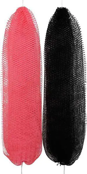 African Net Sponge Authentic, 2 Pieces African Exfoliating Net Sponge with Knots, Quick-Drying Body Scrub Net, Bath Washcloth Loofah for Women and Men (Black+Pink) African Net Sponge Authentic, 2 Pieces African Exfoliating Net Sponge with Knots, Quick-Drying Body Scrub Net, Bath Washcloth Loofah for Women and Men (Black+Pink)