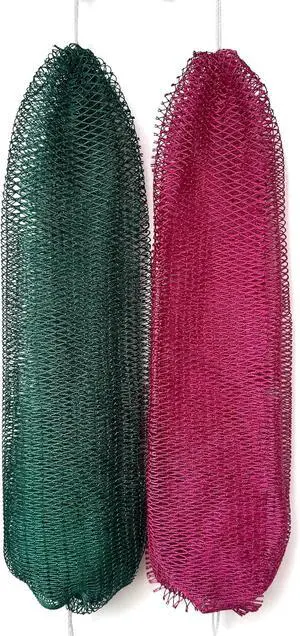 African Net Sponge Authentic, 2 Pieces African Exfoliating Net Sponge with Knots, Quick-Drying Body Scrub Net, Bath Washcloth Loofah for Women and Men (Dark Green+Rose) African Net Sponge Authentic, 2 Pieces African Exfoliating Net Sponge with Knots, Quick-Drying Body Scrub Net, Bath Washcloth Loofah for Women and Men (Dark Green+Rose)