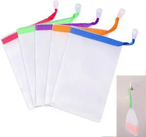 Mozeat Lens 5 PCS Soap Bags Handmade Soap Bubble Mesh Bags Exfoliating Soaps Saver Pouch Net Bag with Drawstring Body Facial Cleaning Tool for Bath & Shower (Assorted Colors) Mozeat Lens 5 PCS Soap Bags Handmade Soap Bubble Mesh Bags Exfoliating Soaps Saver Pouch Net Bag with Drawstring Body Facial Cleaning Tool for Bath & Shower (Assorted Colors)