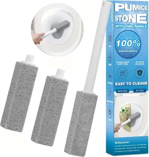 3 Packs Pumice Cleaning Stone with Extra Long Handle, Pumice Stone for Toilet Bowl Clean for Cleaning Toilets, Bathtubs, Grills, Swimming Pools, Sinks 3 Packs Pumice Cleaning Stone with Extra Long Handle, Pumice Stone for Toilet Bowl Clean for Cleaning Toilets, Bathtubs, Grills, Swimming Pools, Sinks