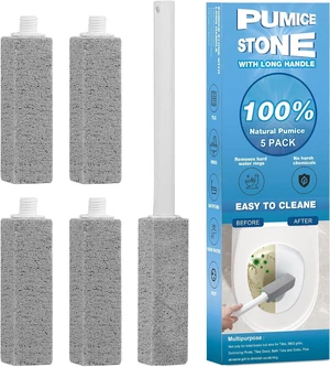 5 Packs Pumice Cleaning Stone with Extra Long Handle, Pumice Stone for Toilet Bowl Clean for Cleaning Toilets, Bathtubs, Grills, Swimming Pools, Sinks 5 Packs Pumice Cleaning Stone with Extra Long Handle, Pumice Stone for Toilet Bowl Clean for Cleaning Toilets, Bathtubs, Grills, Swimming Pools, Sinks