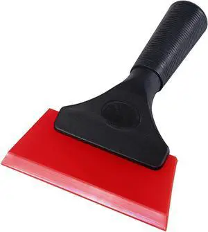 FOSHIO Small Squeegee with 5 Inch Rubber Blade Mini Wiper Window Tinting Tools for Mirror Glass Window Cleaner with Non-Slip Handle (Red Blade) FOSHIO Small Squeegee with 5 Inch Rubber Blade Mini Wiper Window Tinting Tools for Mirror Glass Window Cleaner with Non-Slip Handle (Red Blade)