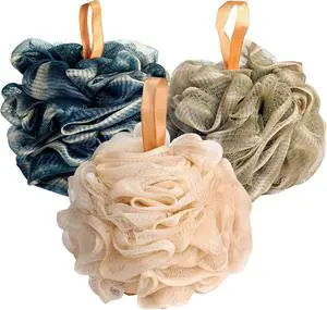 Fishent Bath Loofah Sponge, 3 Pack loofahs Exfoliating Body Scrubber, 60g Soft Mesh Pouf Shower Puffs, Loofa for Women and Men Fishent Bath Loofah Sponge, 3 Pack loofahs Exfoliating Body Scrubber, 60g Soft Mesh Pouf Shower Puffs, Loofa for Women and Men
