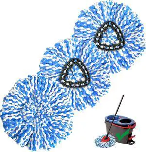 Spin Mop Replacement Head, 3 Pack Refills for RinseClean 2-Tank System Spin Mop Replacement Head, 3 Pack Refills for RinseClean 2-Tank System
