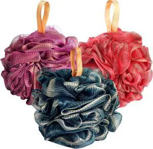Fishent Shower Sponge Shower Loofah, Body Wash Loofah Sponge Body Scrubber, 3 Pack 60g Large Size Lofas for Shower, Cleaning Loofahs Sponge Body Sponges for All Skin Types Fishent Shower Sponge Shower Loofah, Body Wash Loofah Sponge Body Scrubber, 3 Pack 60g Large Size Lofas for Shower, Cleaning Loofahs Sponge Body Sponges for All Skin Types