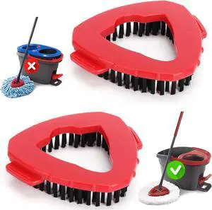 Funtin 2-Pack Mop Scrub Brush Head Compatible with Ocedar EasyWring 1-Tank Spin System, Shower Floor Scrubber for Bathroom Kitchen, Not Fit RinseClean (1-Tank (2-Pack)) Funtin 2-Pack Mop Scrub Brush Head Compatible with Ocedar EasyWring 1-Tank Spin System, Shower Floor Scrubber for Bathroom Kitchen, Not Fit RinseClean (1-Tank (2-Pack))