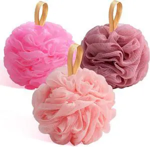 Fishent Bath Loofah Sponge, 3 Pack loofahs Exfoliating Body Scrubber, 60g Soft Mesh Pouf Shower Puffs, Loofa for Women and Men Fishent Bath Loofah Sponge, 3 Pack loofahs Exfoliating Body Scrubber, 60g Soft Mesh Pouf Shower Puffs, Loofa for Women and Men
