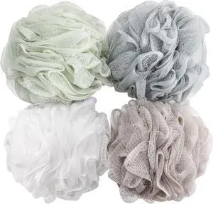 BTYMS Bath Sponge Shower Loofahs 60g Mesh Pouf Bath Scrunchies Body Wash Puff Shower Puff - Pack of 4 BTYMS Bath Sponge Shower Loofahs 60g Mesh Pouf Bath Scrunchies Body Wash Puff Shower Puff - Pack of 4