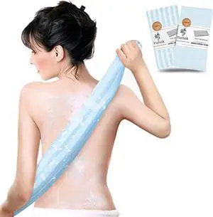 Yiclick 2pcs Back Scrubber for Shower Bath Exfoliating Body Scrubber, Body Exfoliator Loofah Luffa Sponge Net Rag Back Washer Yiclick 2pcs Back Scrubber for Shower Bath Exfoliating Body Scrubber, Body Exfoliator Loofah Luffa Sponge Net Rag Back Washer