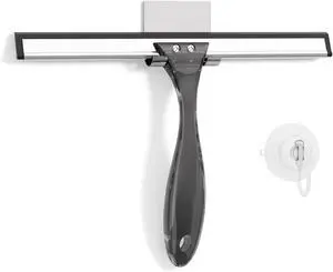 AmazerBath Squeegee for Shower Glass Door, 10 Inches, Clear Black AmazerBath Squeegee for Shower Glass Door, 10 Inches, Clear Black