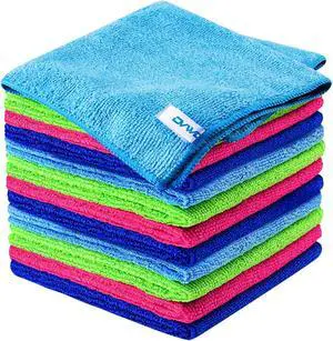 Microfiber Cleaning Cloth, 12Pcs, 12" x 12", High Density, 4 Colors Microfiber Cleaning Cloth, 12Pcs, 12" x 12", High Density, 4 Colors