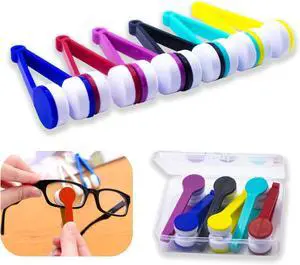 6-Pack Mini Microfiber Eyeglass & Sunglasses Cleaner Tool - Multi-Color, Tweezer Design, Eco-Friendly ABS, Portable with Hanging Hole, Perfect for Eyeglasses, Reading Glasses, and Sunglasses. 6-Pack Mini Microfiber Eyeglass & Sunglasses Cleaner Tool - Multi-Color, Tweezer Design, Eco-Friendly ABS, Portable with Hanging Hole, Perfect for Eyeglasses, Reading Glasses, and Sunglasses.