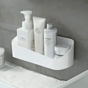 SUNFICON Adhesive Shower Caddy Wall Mounted Bathroom Shelf Organizer Storage Rack No Drilling Shower Shelf Bath Essentials Shampoo Spice Holder 2 Clear Adhesives for Shower Room Bathroom Kitchen White SUNFICON Adhesive Shower Caddy Wall Mounted Bathroom Shelf Organizer Storage Rack No Drilling Shower Shelf Bath Essentials Shampoo Spice Holder 2 Clear Adhesives for Shower Room Bathroom Kitchen White