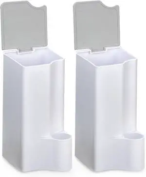 2 Pack Holder for Clorox Toilet Wand, Compatible with Clorox Toilet Wand Holder only, White & Gray 2 Pack Holder for Clorox Toilet Wand, Compatible with Clorox Toilet Wand Holder only, White & Gray