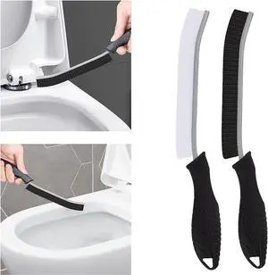 TQRR 2 Pcs Toilet Scrubber Brush, Bathroom Cleaning Brush with Hanging Hole TQRR 2 Pcs Toilet Scrubber Brush, Bathroom Cleaning Brush with Hanging Hole