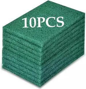 Heavy Duty Scour Pads Sponge Dish Scrubber Green Reusable Household Scrub Pads for for Dishes, Kitchen Scrubbers & Metal Grills 4 x 6 x 0.31inch (10Pcs) Heavy Duty Scour Pads Sponge Dish Scrubber Green Reusable Household Scrub Pads for for Dishes, Kitchen Scrubbers & Metal Grills 4 x 6 x 0.31inch (10Pcs)