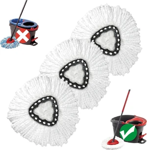 Mop Head Replacement, 3 Pack, Compatible for EasyWring 1-Tank System Mop Head Replacement, 3 Pack, Compatible for EasyWring 1-Tank System