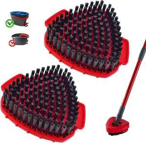 Scrubber Mop Head for Ocedar, Upgrade Scrub Brush for Ocedar, Spin Mop Scrub Brush Head for O Cedar RinseClean 2-Tank, More Bristles Scrub Brush Attachment for Bathroom, Deck, Kitchen Floor Cleaning Scrubber Mop Head for Ocedar, Upgrade Scrub Brush for Ocedar, Spin Mop Scrub Brush Head for O Cedar RinseClean 2-Tank, More Bristles Scrub Brush Attachment for Bathroom, Deck, Kitchen Floor Cleaning