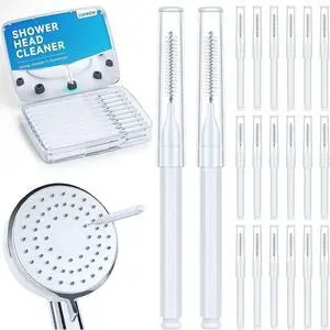 Lumkew Shower Head Cleaning Brush for Small Hole, White Lumkew Shower Head Cleaning Brush for Small Hole, White